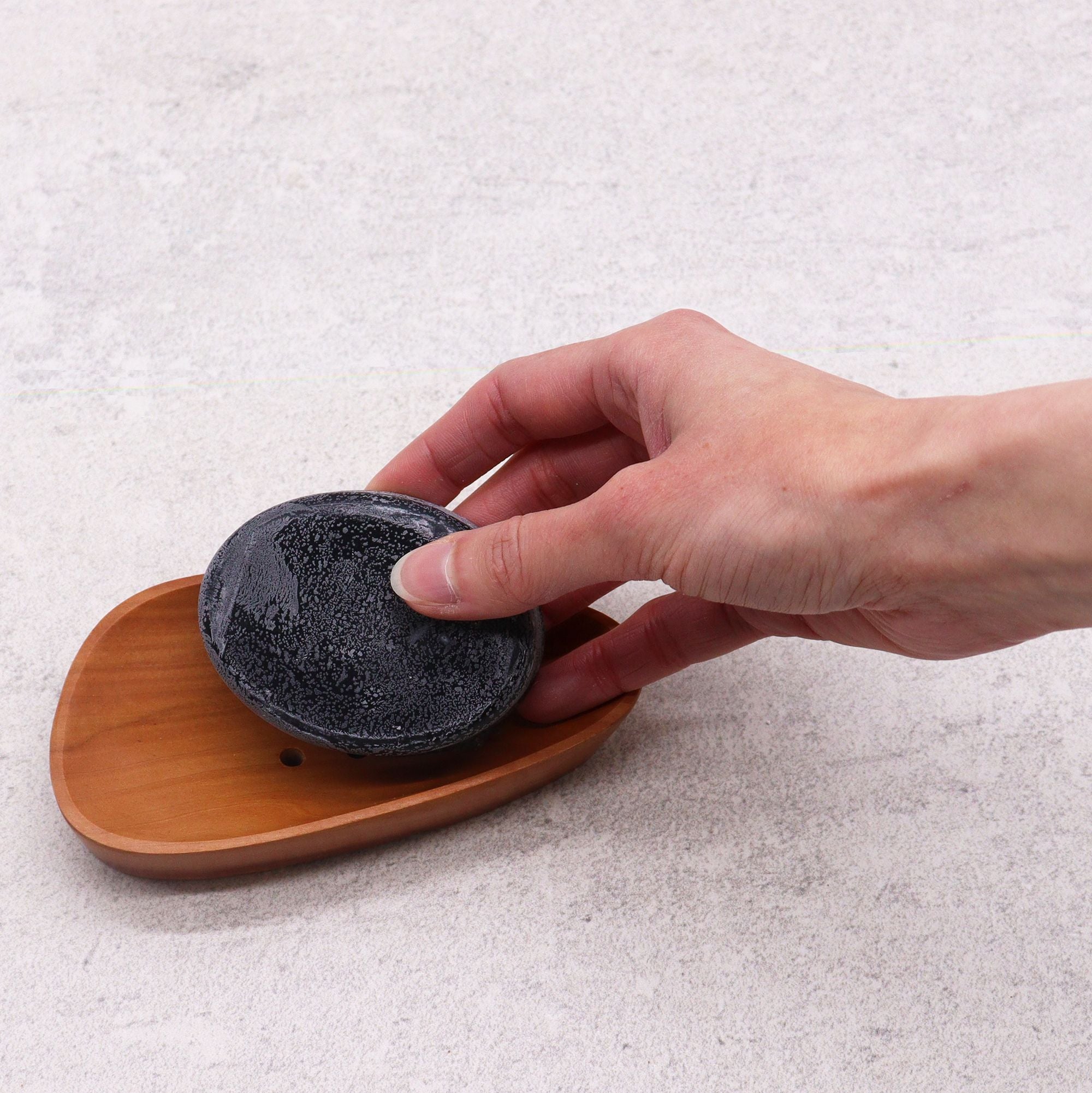 Mahogany Soap Dish Pebble