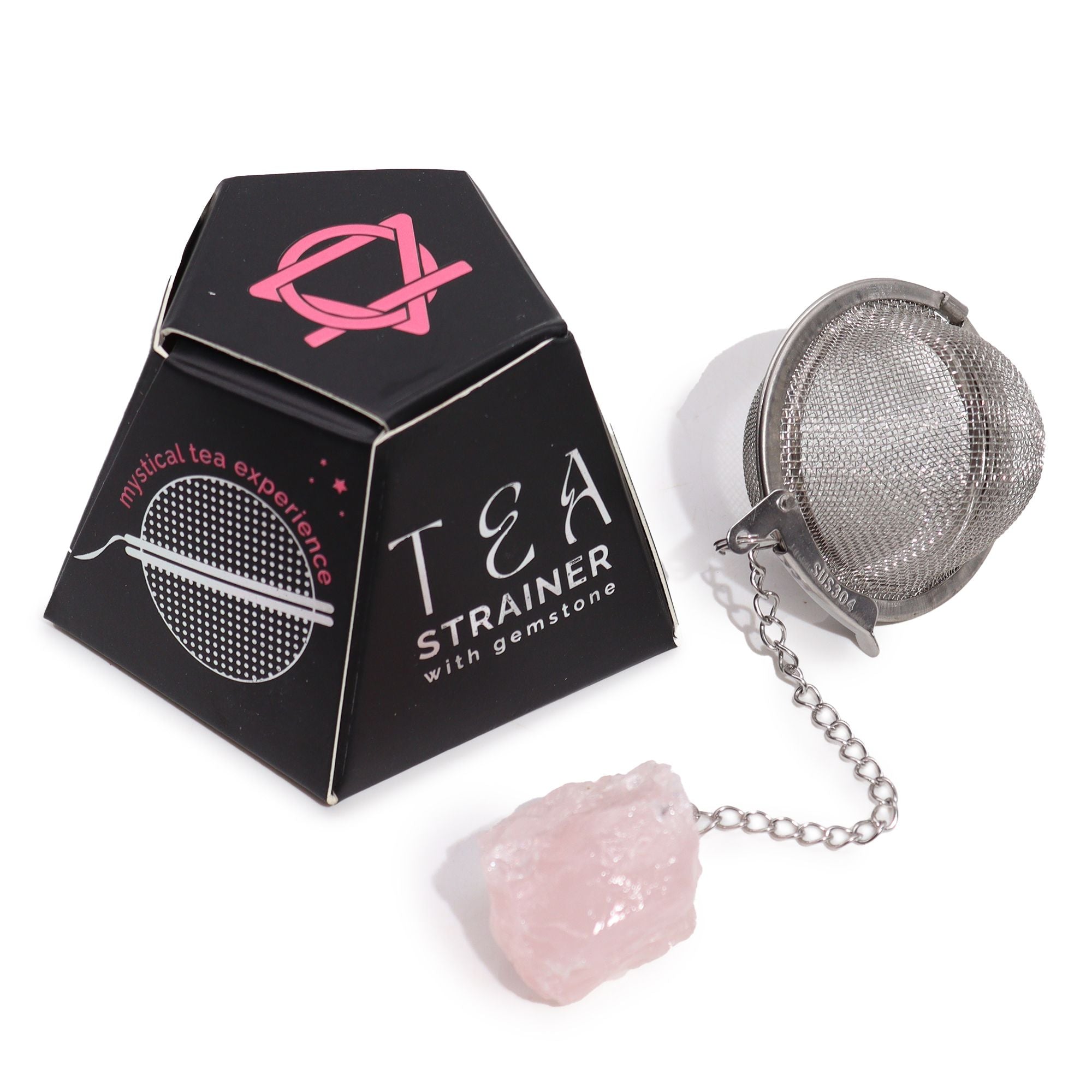 Rose Quartz Crystal Tea Strainer