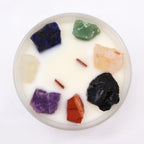 Large Crystal Candle — Seven Chakras