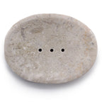 Cream Marble Soap Dish Oval