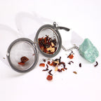 Green Aventurine Crystal Tea Strainer