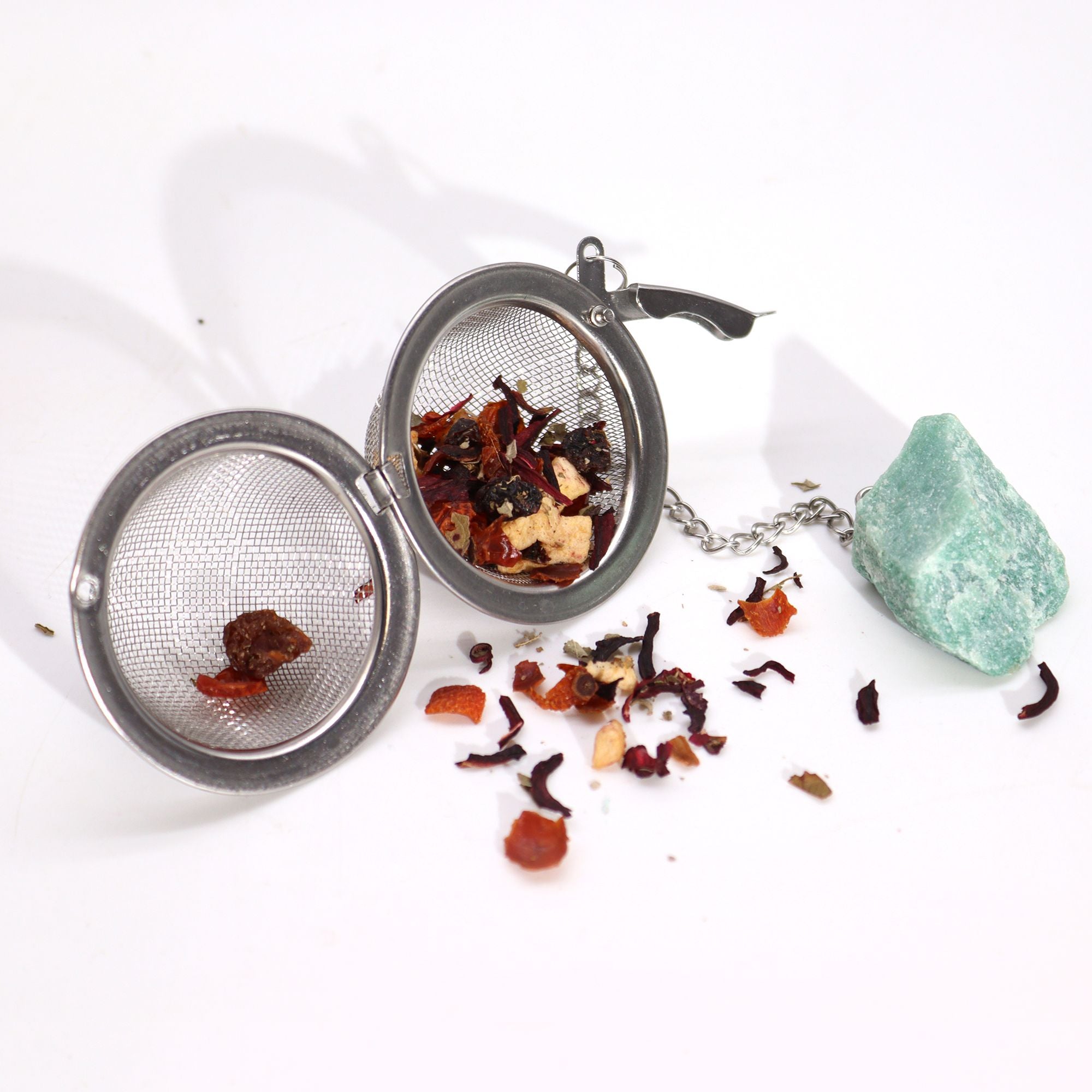 Green Aventurine Crystal Tea Strainer