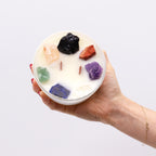 Large Crystal Candle — Seven Chakras