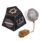 Gold Tiger’s Eye Crystal Tea Strainer