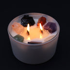 Large Crystal Candle — Seven Chakras