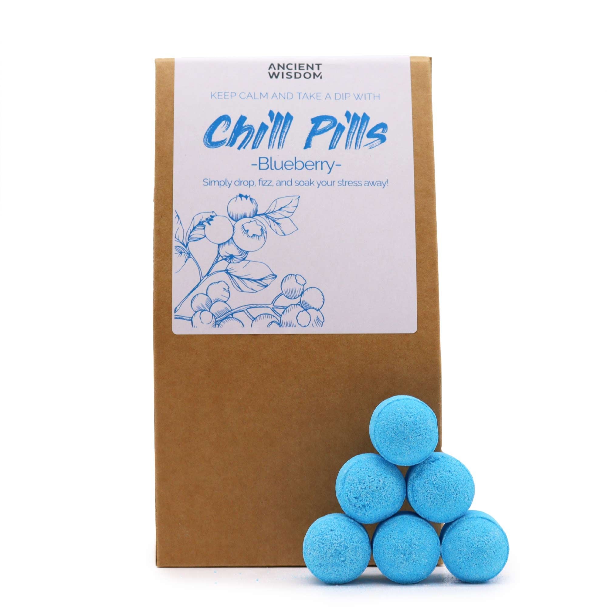 Blueberry Chill Pills — Bath Bombs Gift Pack (350g)