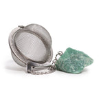 Green Aventurine Crystal Tea Strainer