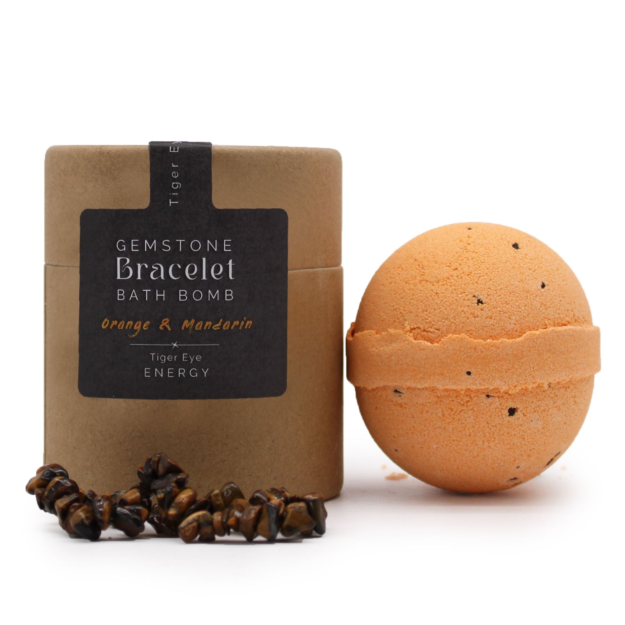 Tiger's Eye Self-Care Bath Ritual — Bath Bomb with Gemstone Bracelet