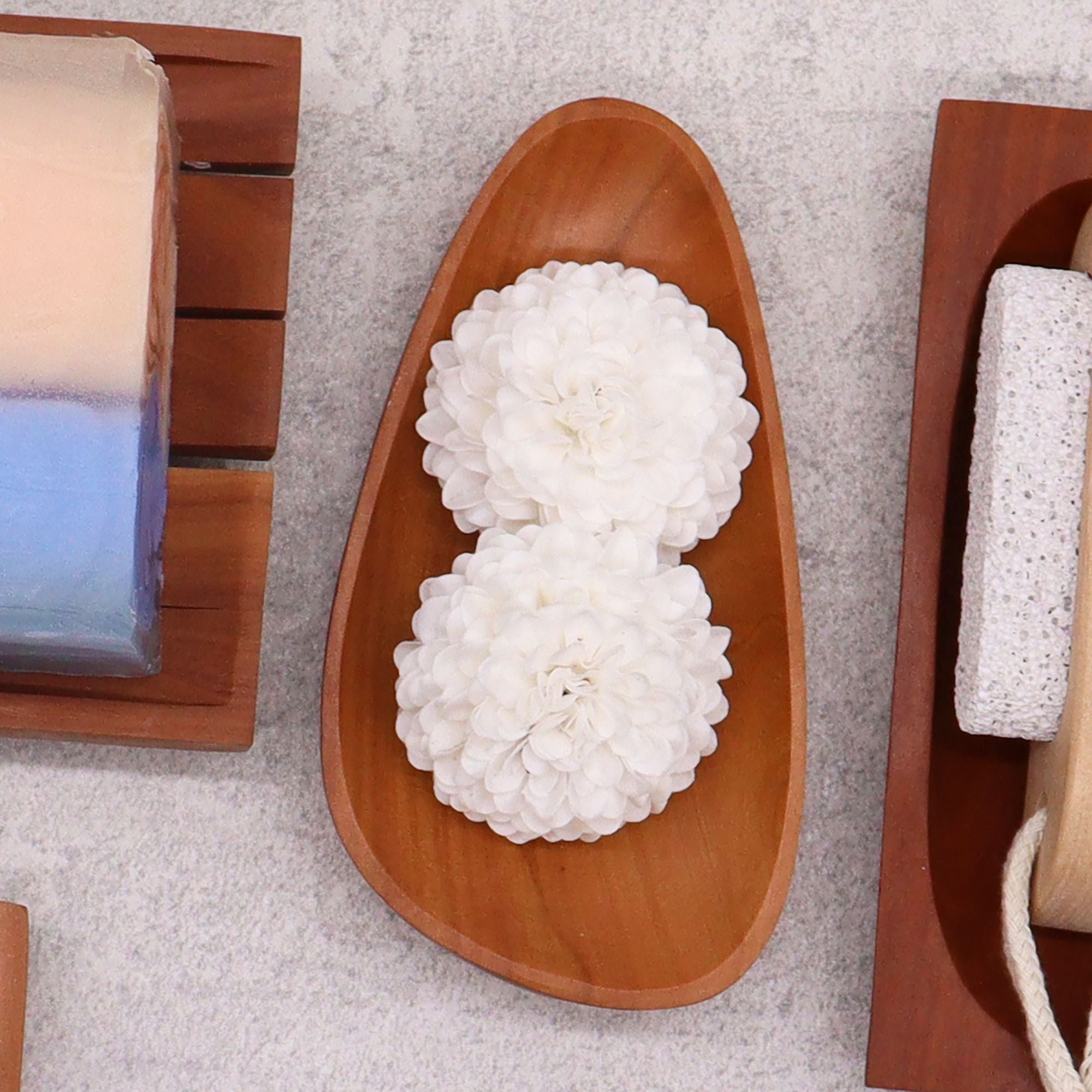 Mahogany Soap Dish Pebble