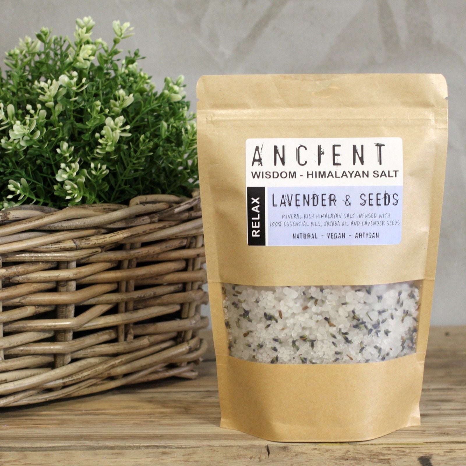 Himalayan Bath Salt Blend — Relax (Lavender) — 500g